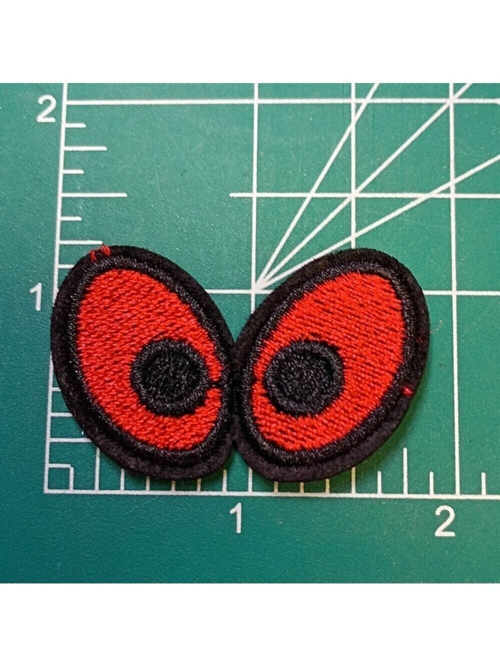 2/$10 Red and Black Eye Patch Embroidery